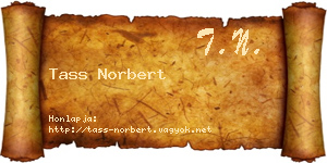 Tass Norbert névjegykártya
