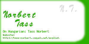 norbert tass business card